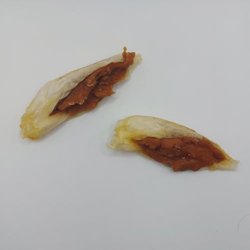Dried Rabbit Ear stuffed with Chicken