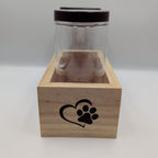 Wooden Dog Treat Box Left Side View