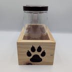 Wooden Dog Treat Box Right Side View