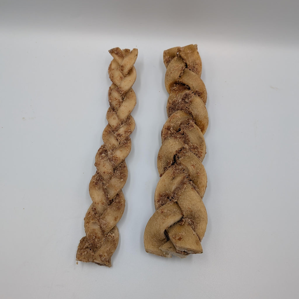 Braided Beef Skin with Peanut Butter